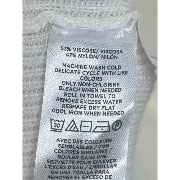 Ann Taylor Knit Sleeveless Top Ivory Ribbed Sz Large NWT - Picture 5 of 6